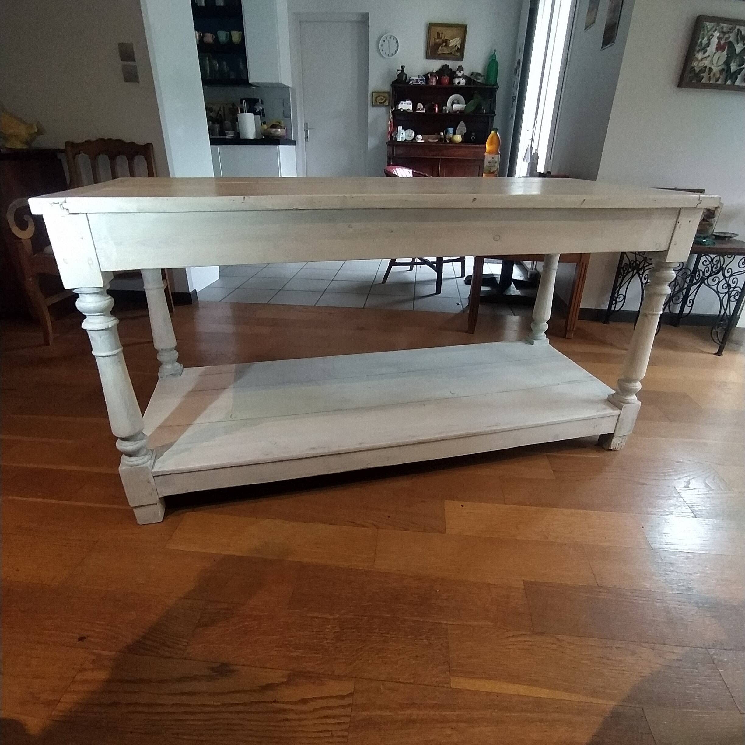 table de drapier 19ème peinte