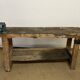 Old wooden craft workbench