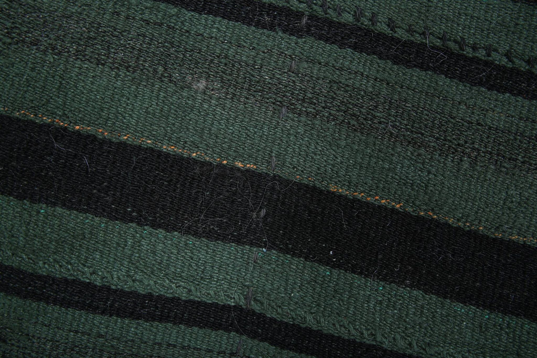 Green & Black Vintage Kilim Rug, 86x86Cm