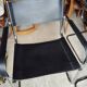 Set of 5 leather/chrome cantilever chairs