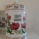 Series of 7 pharmacy jars in opaline