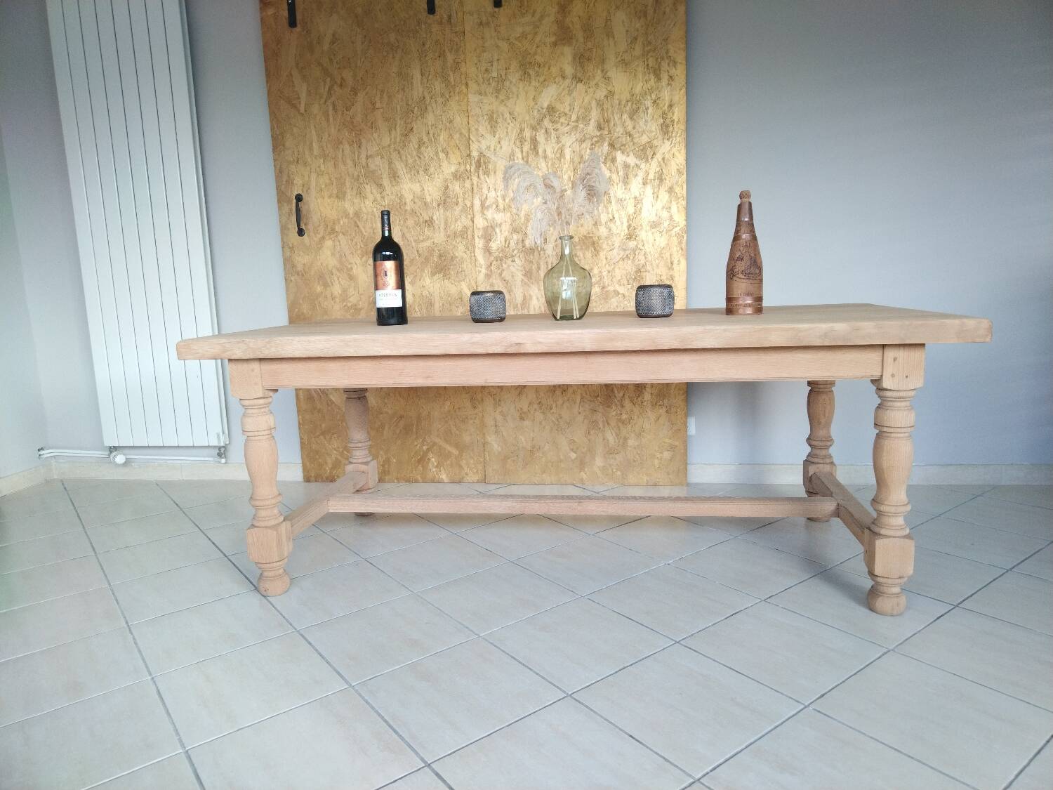 Solid oak farmhouse table