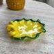 Ceramic yellow vallauris dish
