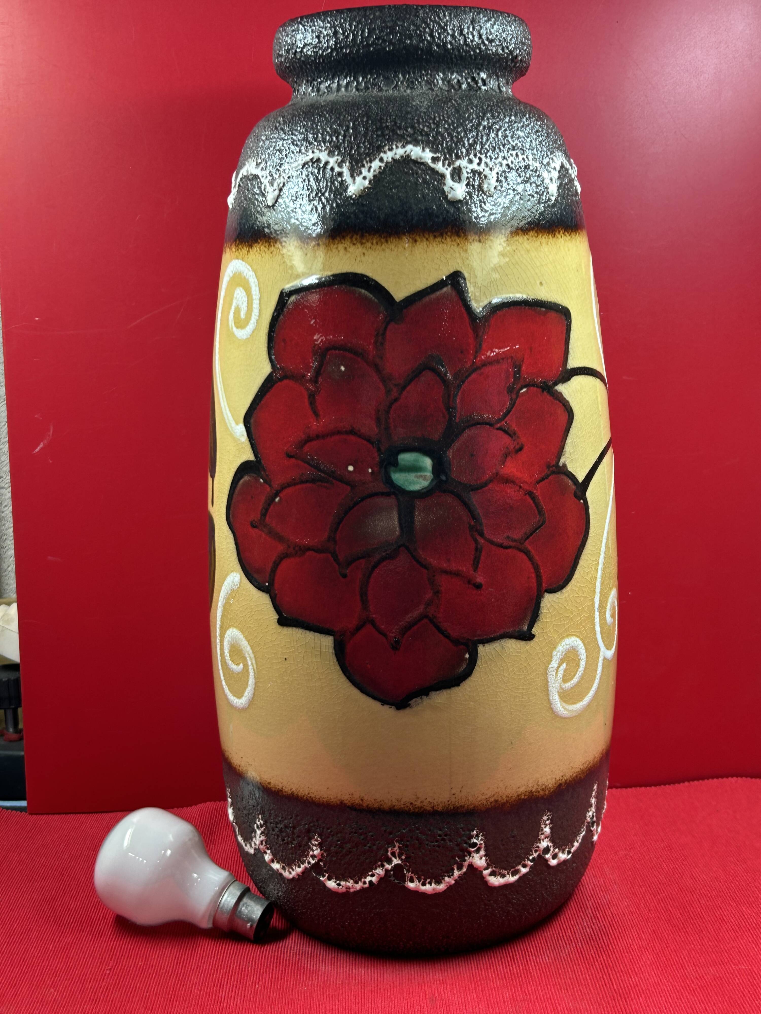 Large West Germany Vase, Fat Lava Vallauris! 48 cm - Vintage 70s