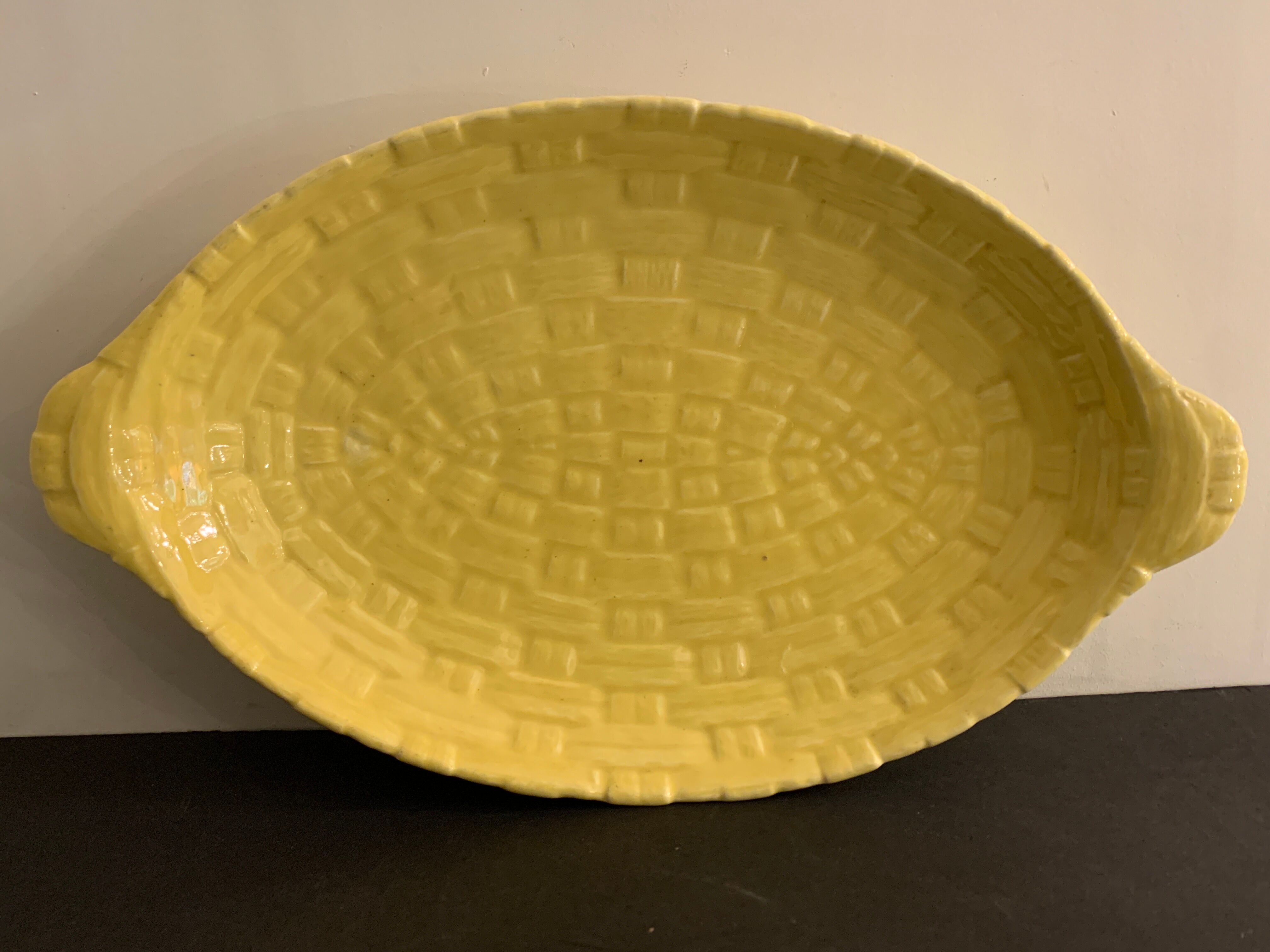 Digoin enamelled ceramic lemon fruit cup