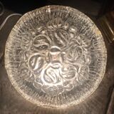 Vintage molded glass ceiling lamp