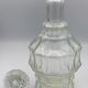 Old faceted glass liqueur carafe and stopper - 27 cm