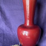 Baluster vase 19th century oxblood porcelain table lamp