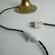 Ancienne lampe a poser laiton & verre vintage