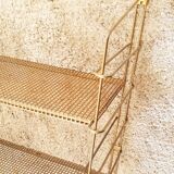 Brass gold metal wall shelf