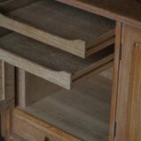 Brutalist oak sideboard from the mid-20th century, Danish cabinetmaker, 1960s.