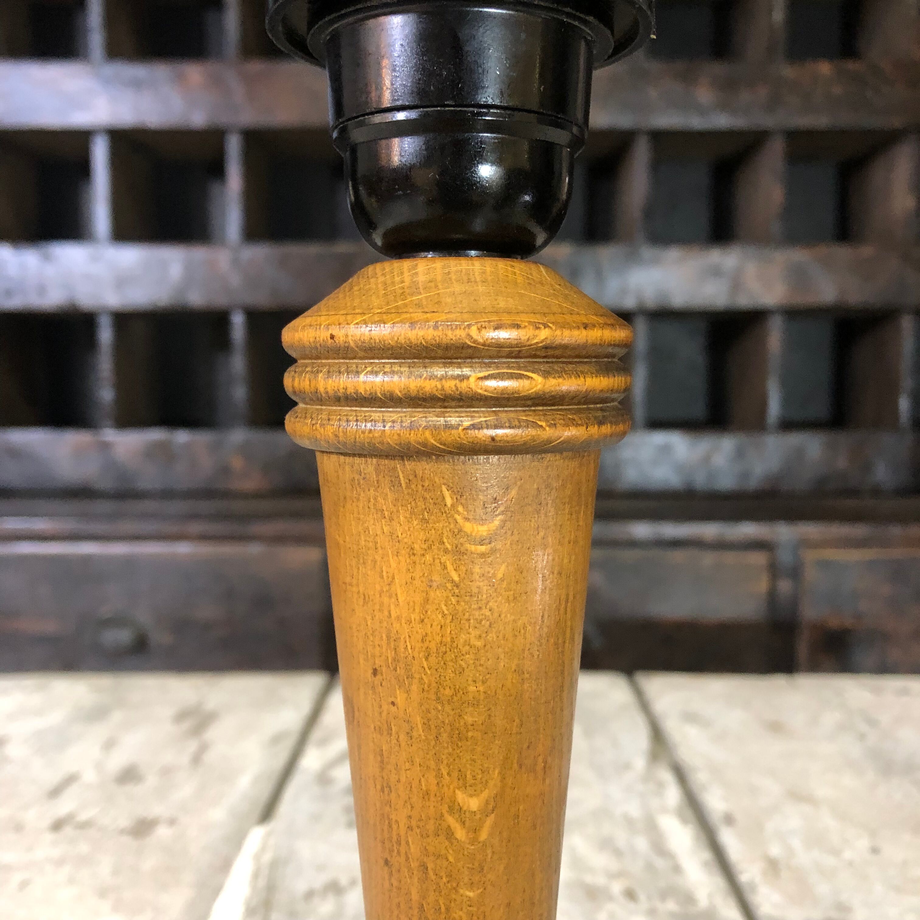 Vintage wooden lamp foot