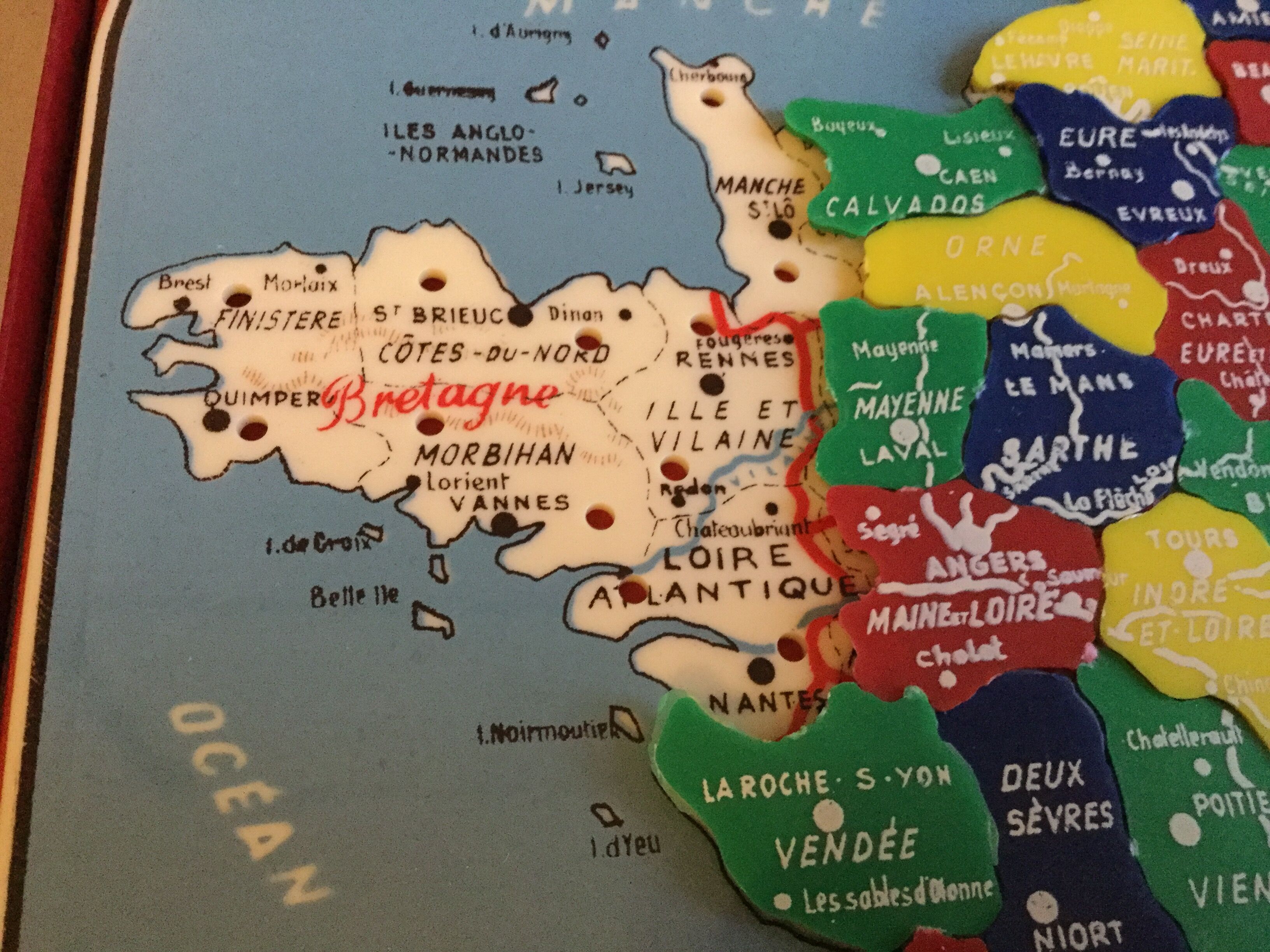 Puzzle map of France