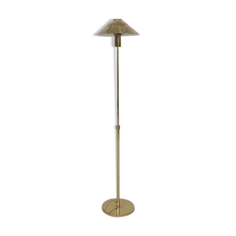 Scandinavian modern brass adjustable floor lamp, 1970's