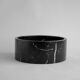 Cylindrical bowl in black marble