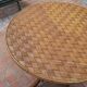 Table ronde rotin vintage