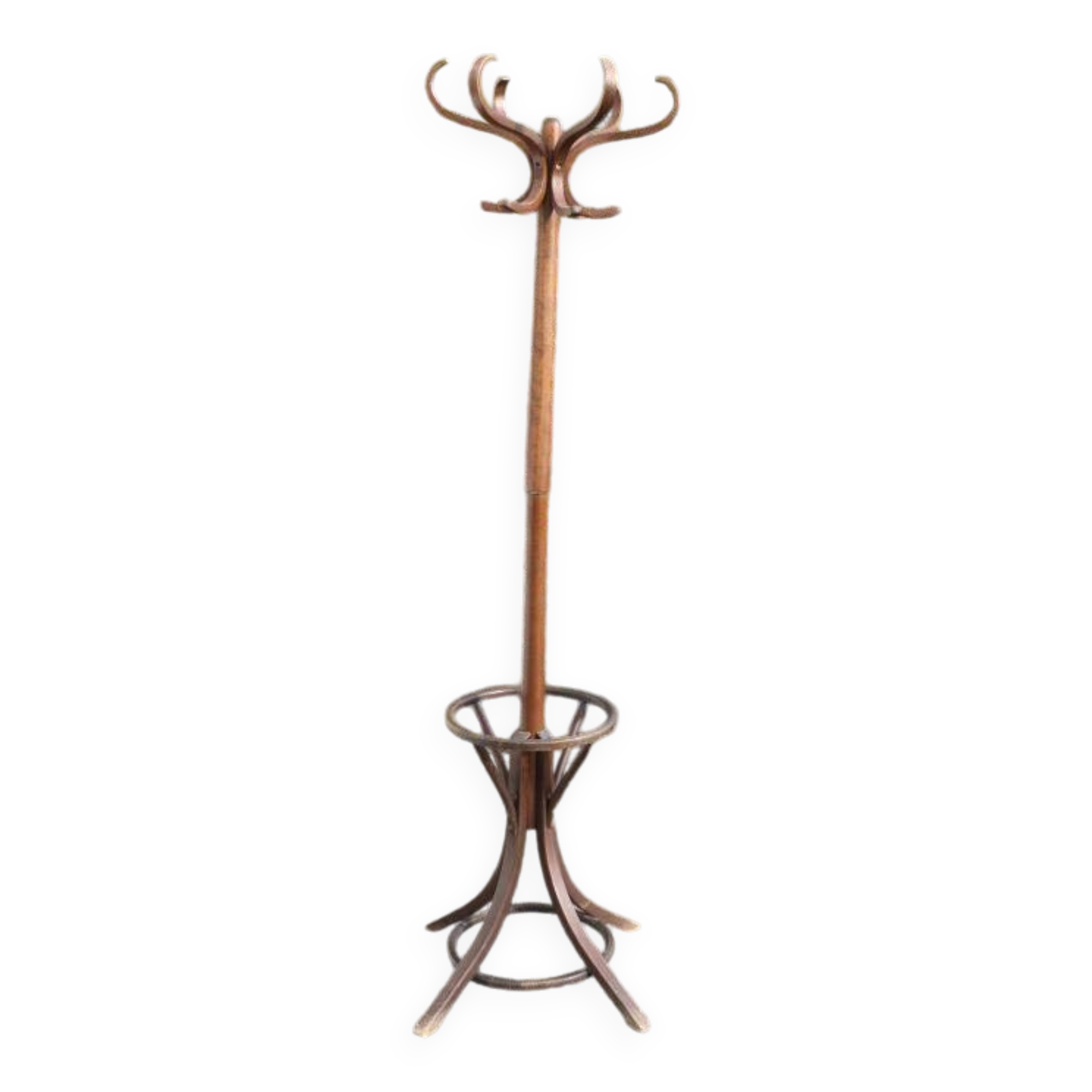 BAUMANN parrot coat rack dark beech umbrella stand