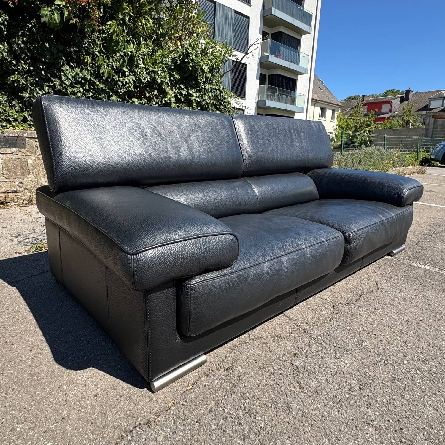 Sofa Roche Bobois black leather