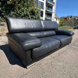 Sofa Roche Bobois black leather