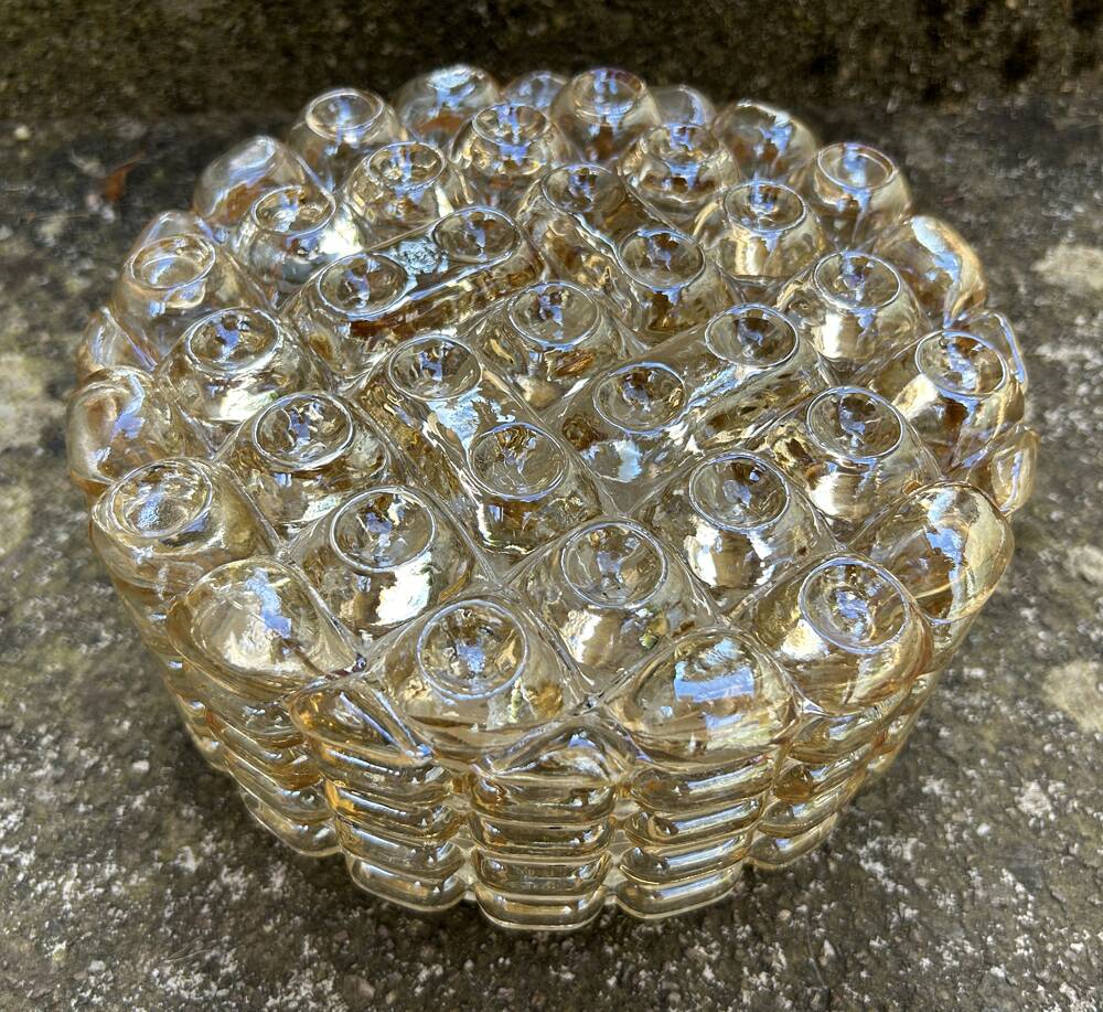 Space Age round wall lamp designed by Alois Gangknofner for Erco Leuchten, Germany, 1960s.