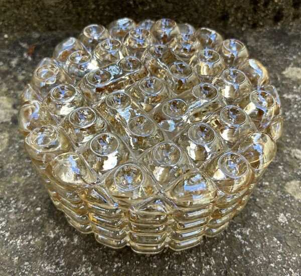 Applique ronde Space Age conçue par Alois Gangknofner pour Erco Leuchten, Allemagne, 1960.