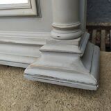 Grey patinated beveled mirror