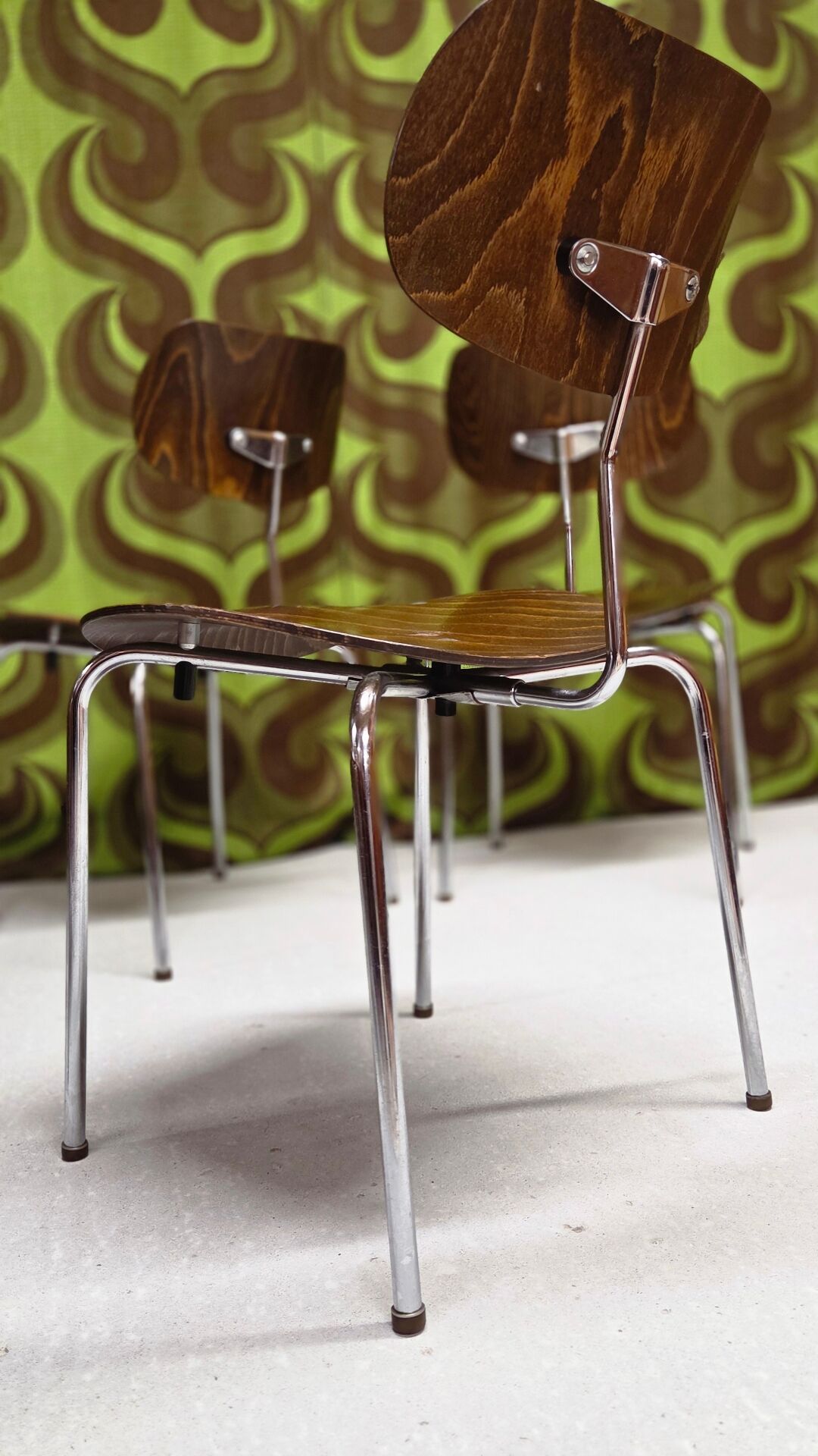 Set of four Se 68 chairs by Egon Eiermann for Wilde+Spieth.