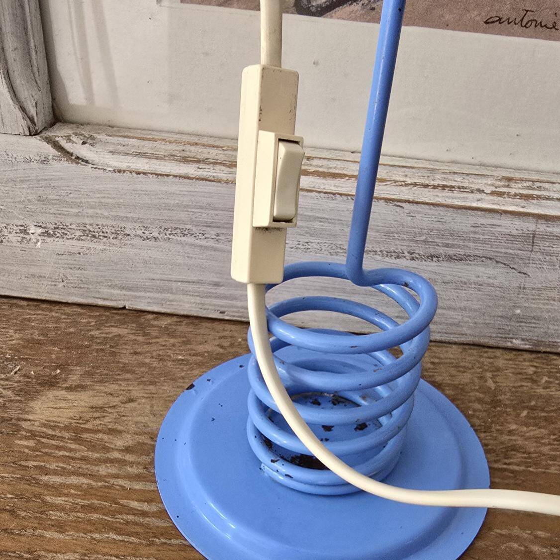 Space Age lamp in blue metal – 70s