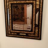 Napoleon III period glazing bead mirror in Louis XIII style - 70x50cm