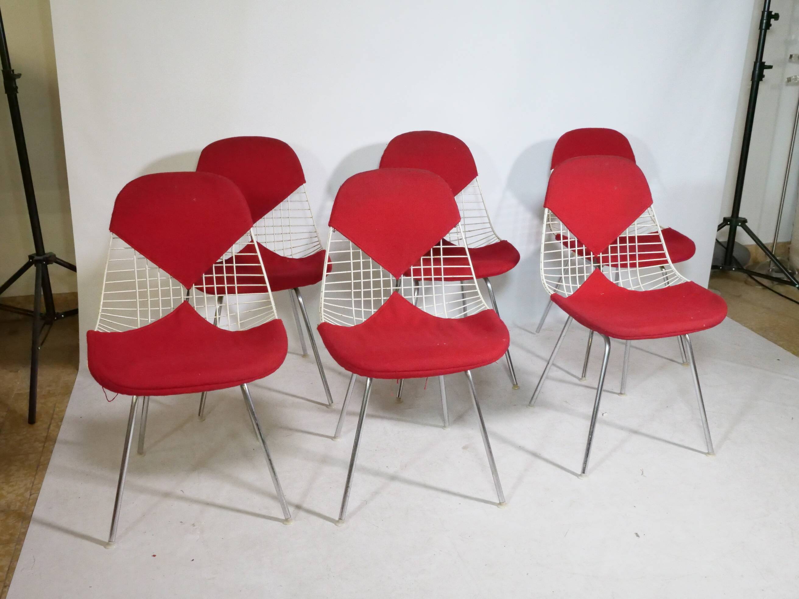 “Bikini” Chairs by Charles & Ray Eames for Herman Miller, Set of 6, 1960s