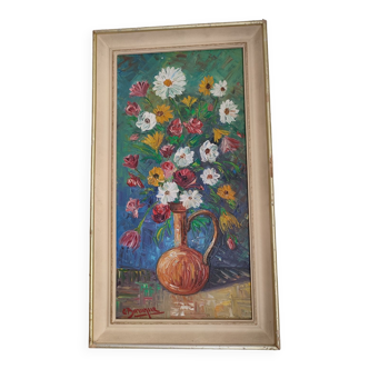 Painting by Constant Baruque - flowers