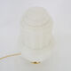 Skyscraper lamp in opaline and brass foot. Globe Art Deco