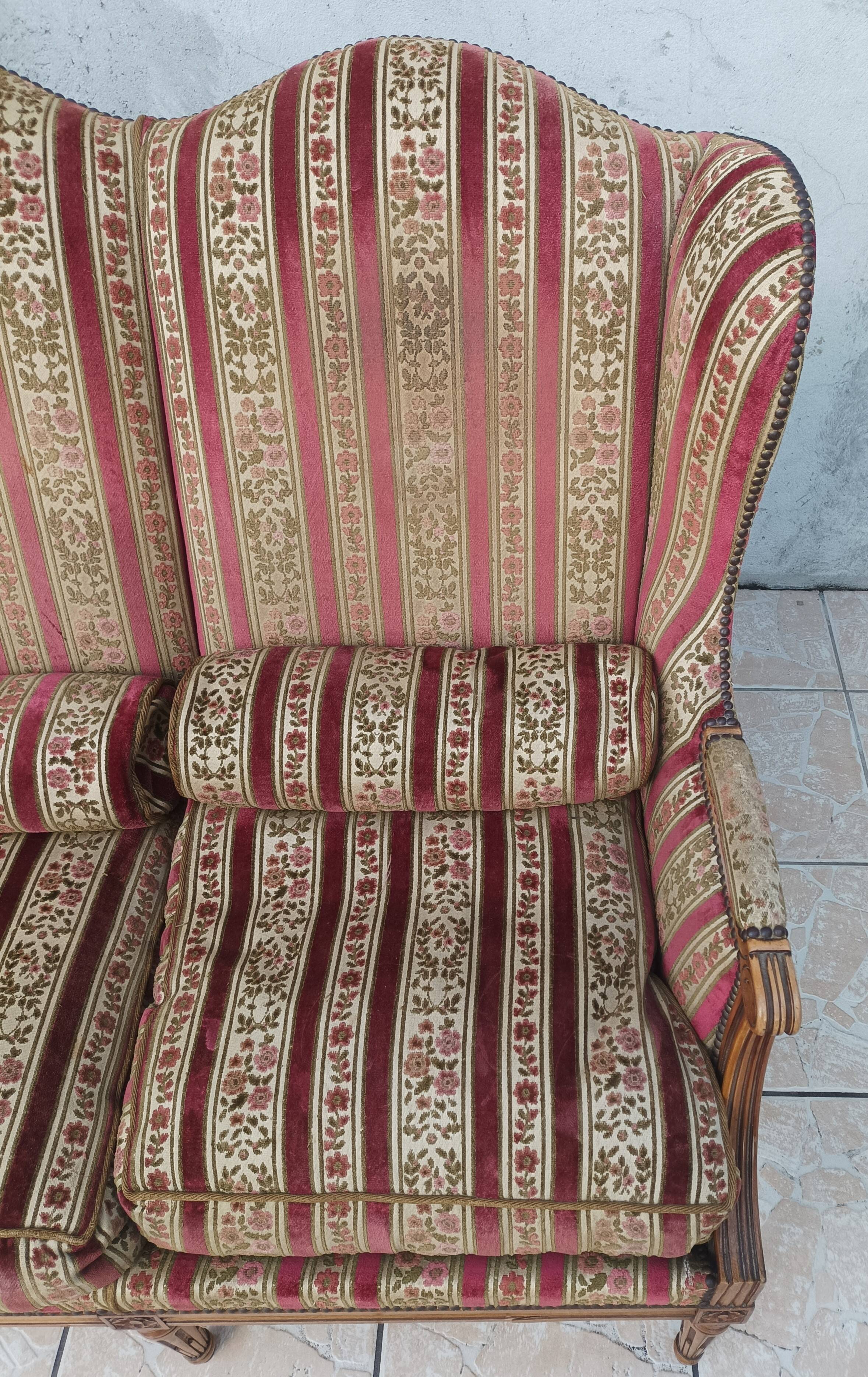 Canapé à oreilles Louis XVI