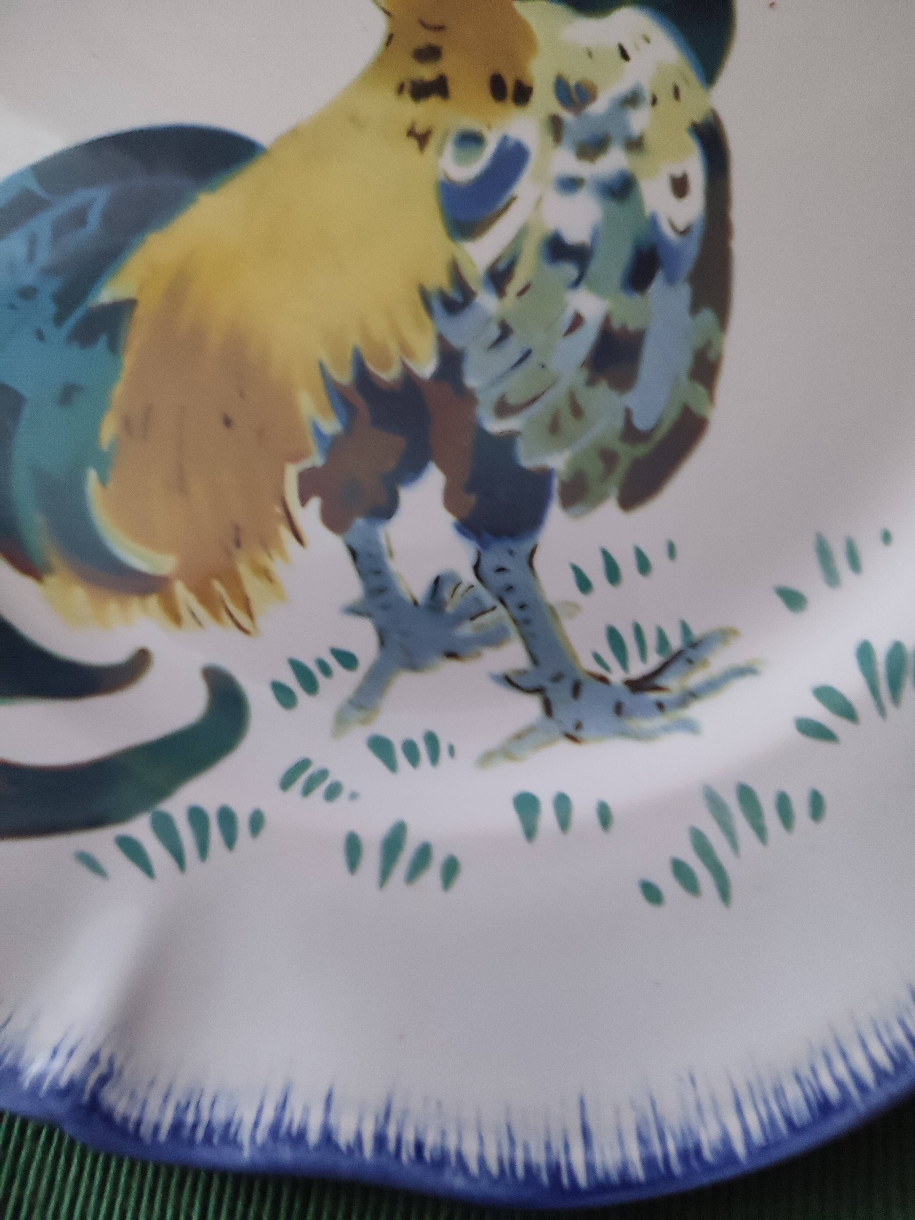 Plate the roosters Lunéville