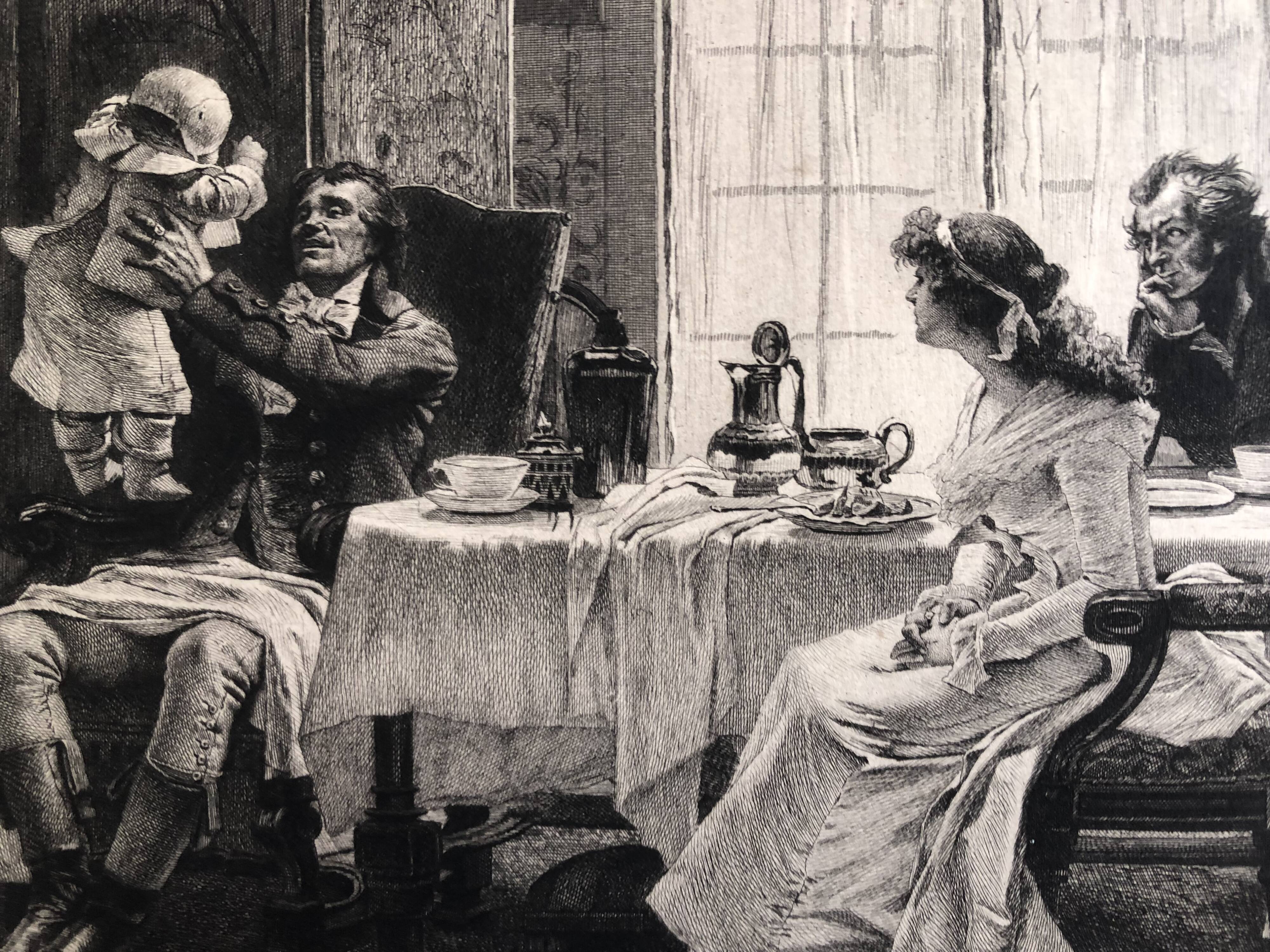 1 lot 6 prints revue l'art late 19th century: importun, desmoulins, cabaret, venice, chaumieres, menetrier