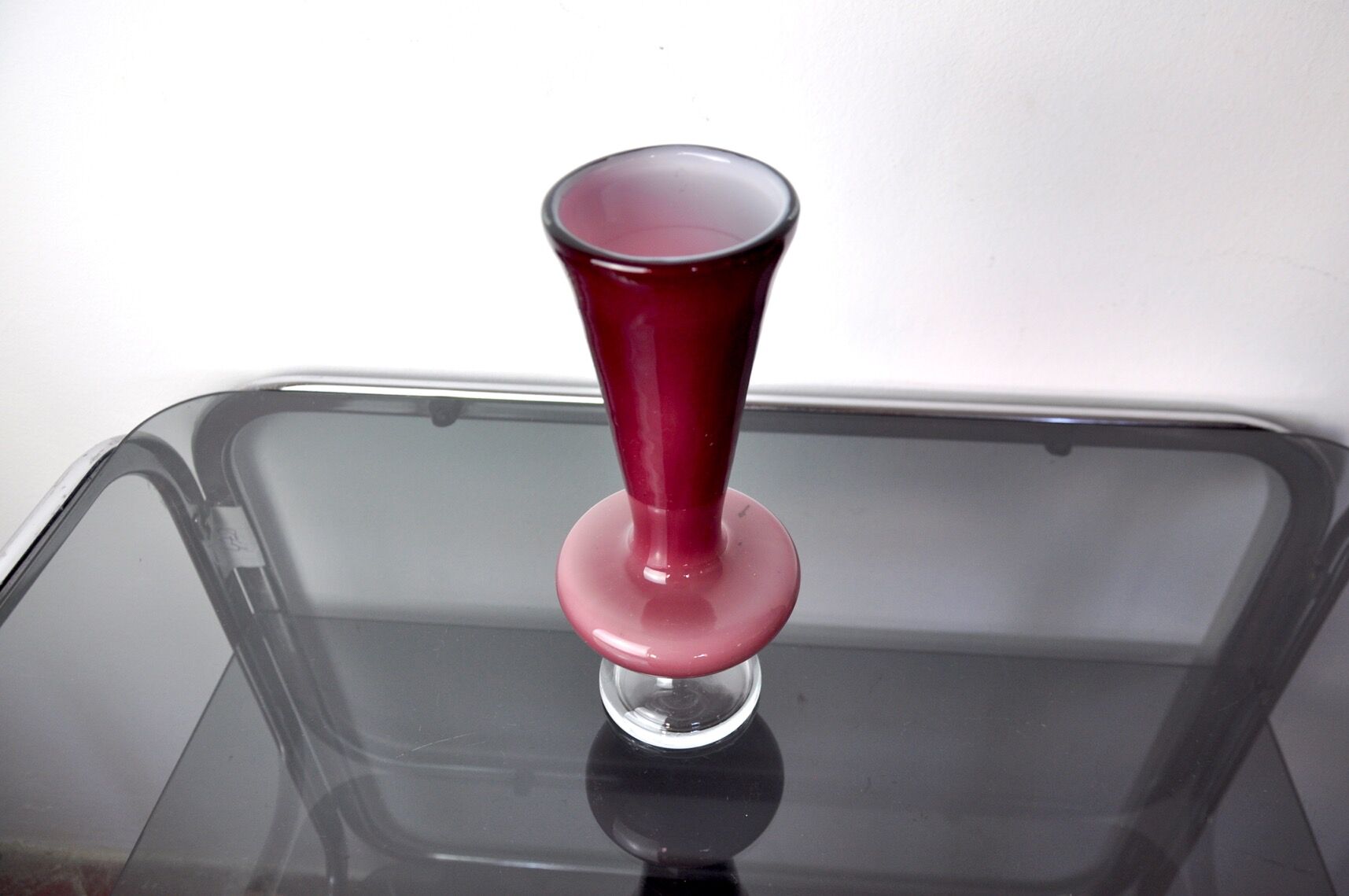 Purple vase in murano glass, Italy, 1980