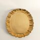 Hollywood Regency Large Oval Brass Tray by Firma Lars Holmström, Sweden 1940's