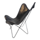 Lounge chair - Butterfly chair - leather - metal - 1990s