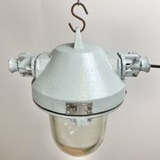 Lampe industrielle grise antidéflagrante, années 1970