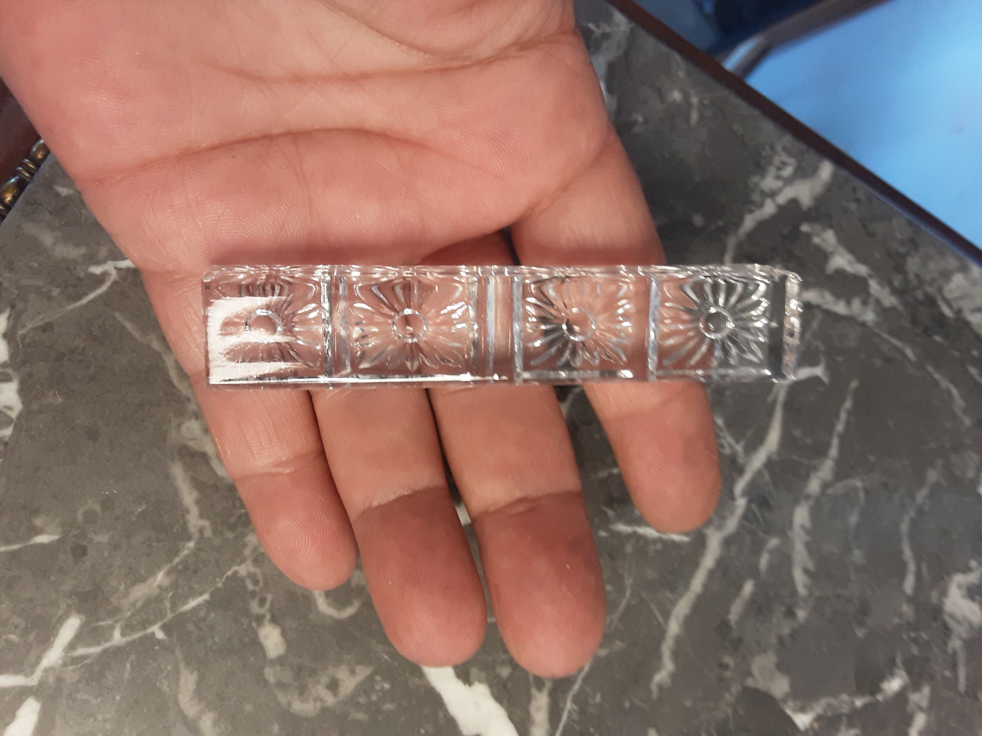 Crystal knife holder box - year 60