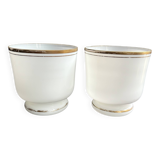 Paire de cache-pots – opaline de cristal - xixème