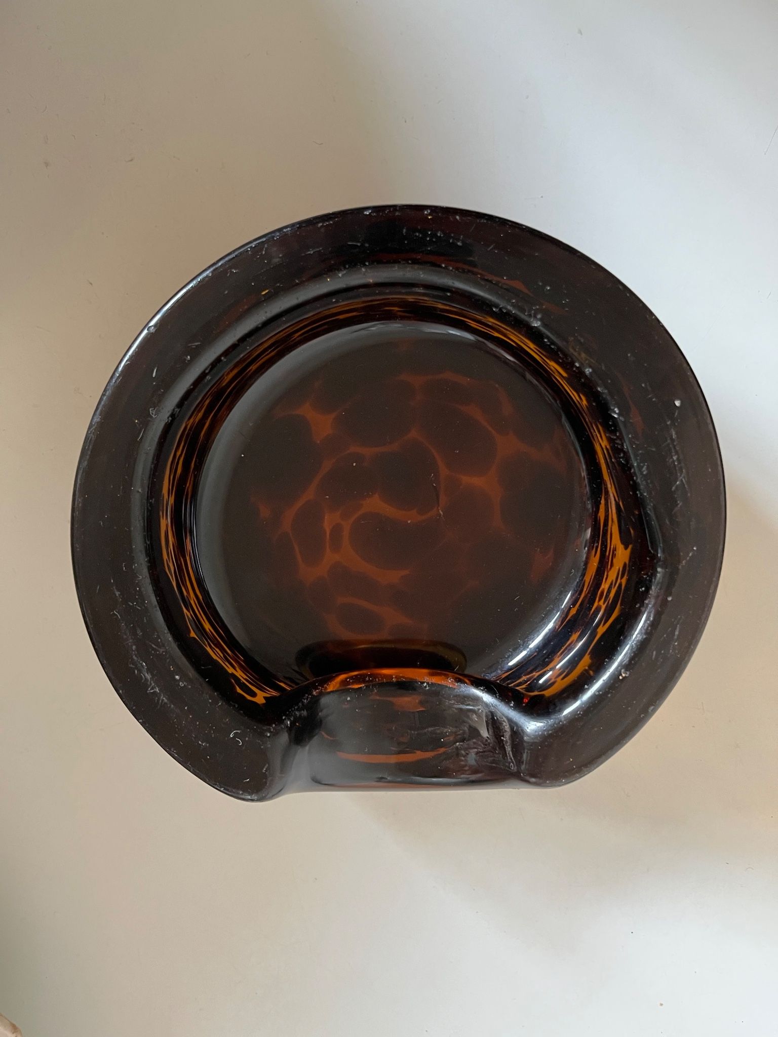 XXL pocket tray Murano 1970 Italian design blown glass