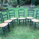 1 set of antique oak chairs