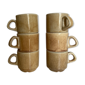 Product BHV 6 cups coffee in sandstone 1970s