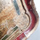 Venetian wooden top, red and gold, vintage, 50s