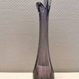 Purple/transperent Beak vase in mouth-blown glass of high quality. Danish design