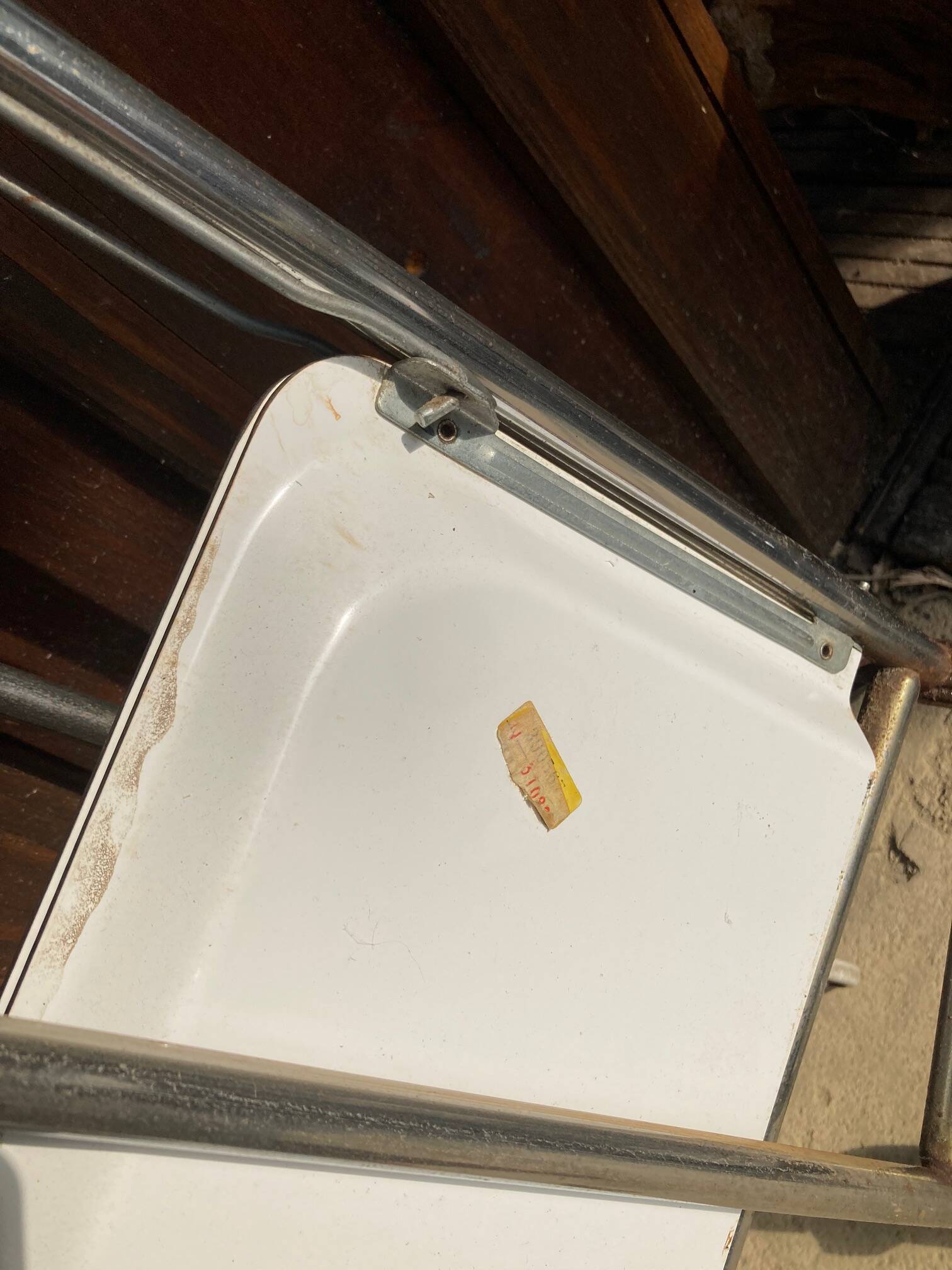 Vintage serving trolley, white folding table, 70s design, vintage.