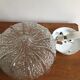 Ceiling light in molded glass bubbled with its grip support