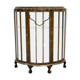 English Art Deco walnut showcase