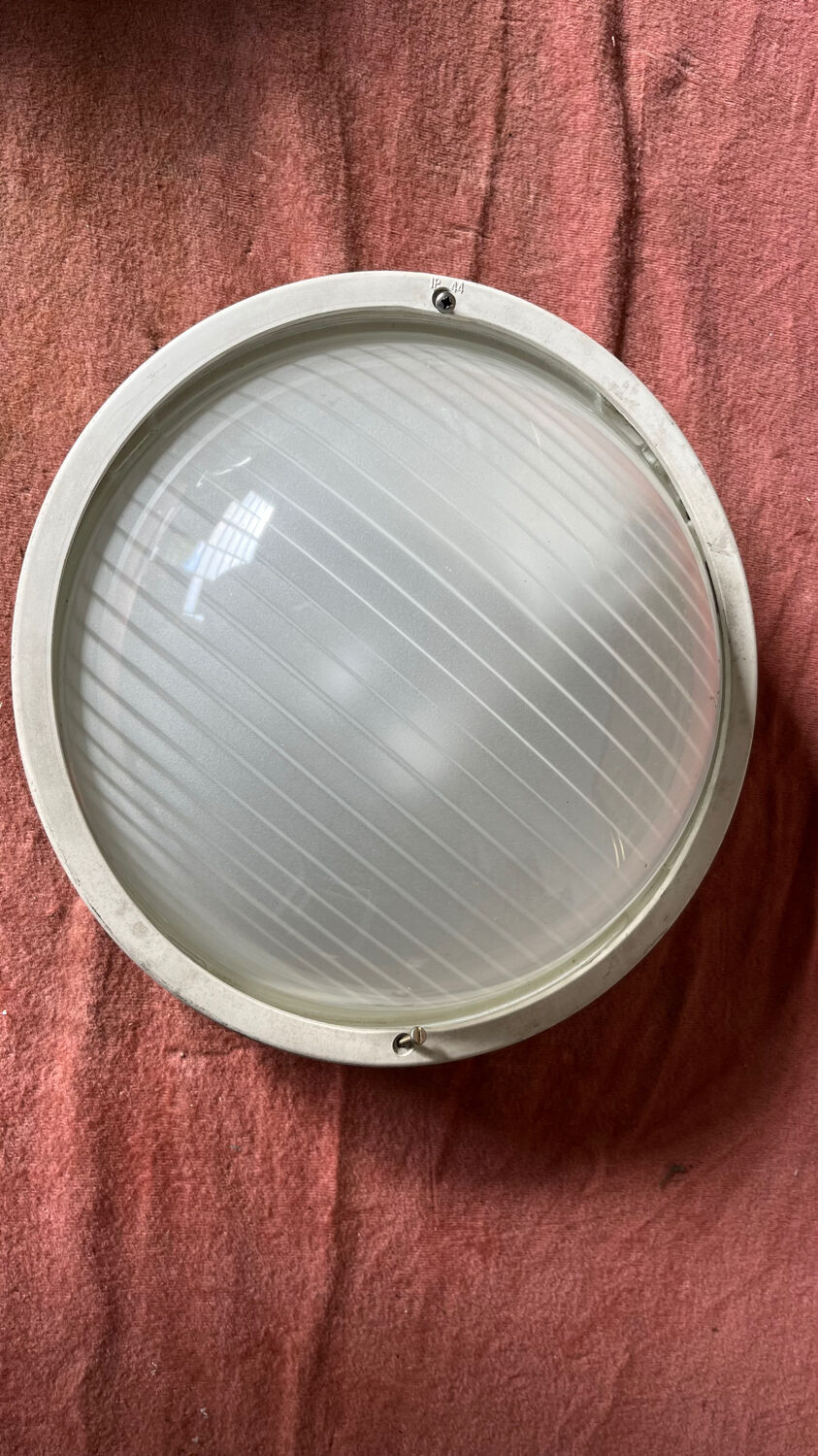 Lot de 3 plafonniers en verre Prisma années  90